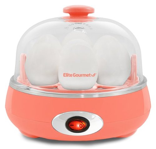 Elite Gourmet - 7-Egg Automatic Egg Cooker - Coral