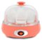 Elite Gourmet - 7-Egg Automatic Egg Cooker - Coral-Front_Standard