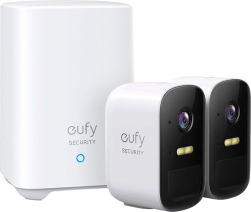 eufy Security - eufyCam 2C 2-Camera Indoor/Outdoor Wireless 1080p 16G Home Security System - White