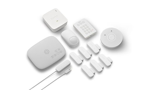 Ooma - Home Security Deluxe Pack with Keypad White - White