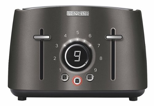 Sencor - 4-Slice Wide-Slot Toaster - Black