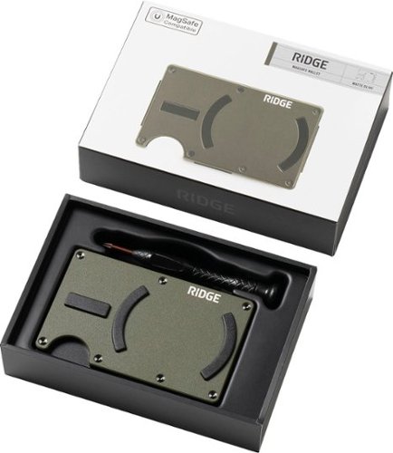 The Ridge Wallet Matte Olive MagSafe Wallet Cash Strap - Green HOW TO BUY