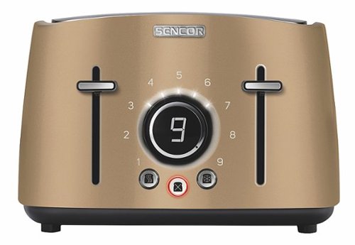 Sencor - 4-Slice Wide-Slot Toaster - Champagne