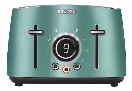Sencor - 4-Slice Wide-Slot Toaster - Green