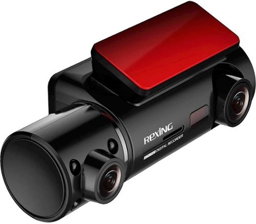 Rexing V3 Plus Front and Cabin Dash Cam with Built-in GPS Wi-Fi Connect - Black WORLDWIDE DELIVERY