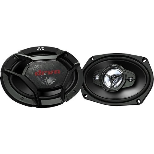 JVC - DRVN DR Series 6" x 9" 4-way Speakers Pair - Black