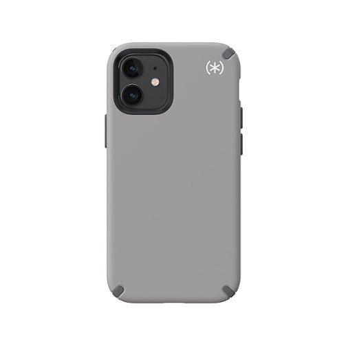 Speck - Presidio 2 Pro Hard Shell Case for iPhone 12 Mini - Grahpite Grey/White