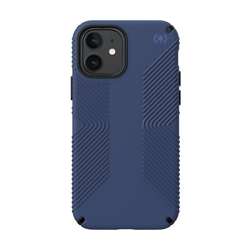 Speck - Presidio 2 Grip Hard Shell Case for iPhone 12/12 Pro - Coastal Blue/Black