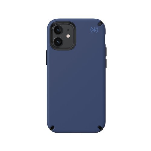 Speck - Presidio 2 Pro Hard Shell Case for iPhone 12 Mini - Black/Storm Blue