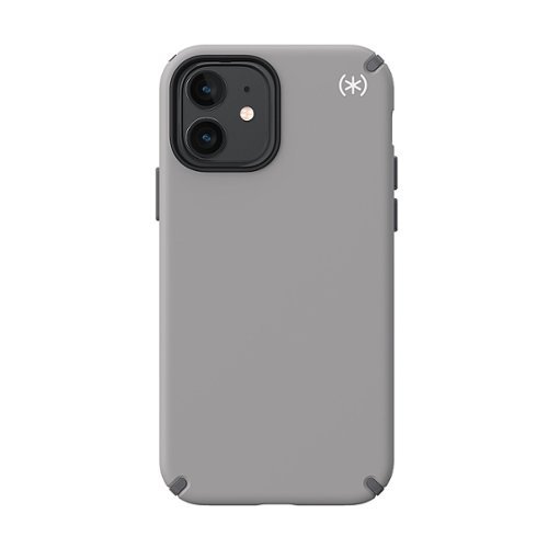 Speck - Presidio 2 Pro Hard Shell Case for Apple iPhone 12/12 Pro - Grahpite Grey/White