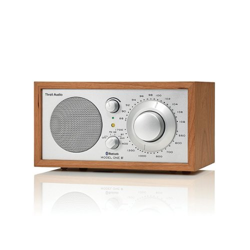 Tivoli Audio - Model One Bluetooth Shelf Speaker with Wood Finish - Cherry/Silver-Front_Standard 