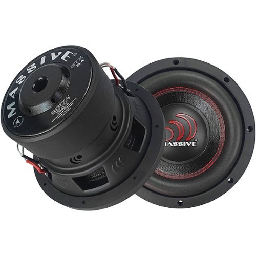 Massive Audio - Massive GTX Series 8-Inch 400-Watt-RMS Dual 4-Ohm Subwoofer - Black-Front_Standard 