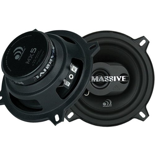 Massive Audio - MX Series 5.25-Inch 2-Way Coaxial Speakers Pair - Black