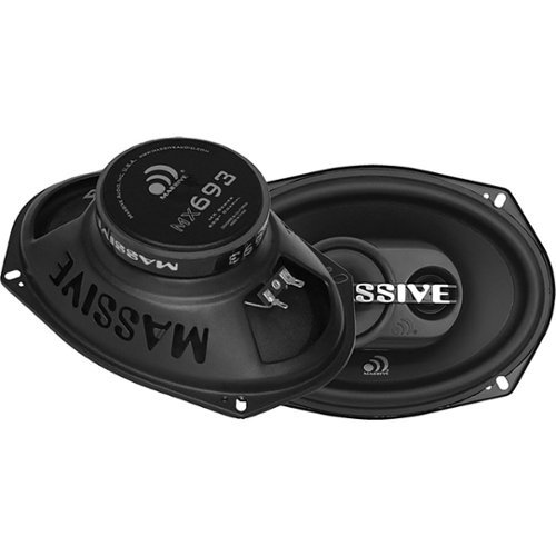 Massive Audio - MX Series 6-Inch x 9-Inch 3-Way Coaxial Speakers Pair - Black