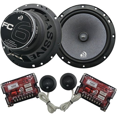 Massive Audio - FC Series 6.5-Inch 2-Way Component Kit Speakers Pair - Black