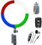 Sunpak - 12" Rainbow Ring Light Vlogging Kit w/BOYA Lavalier Microphone and Bluetooth Remote for Smartphones and Cameras - Black-Angle_Standard