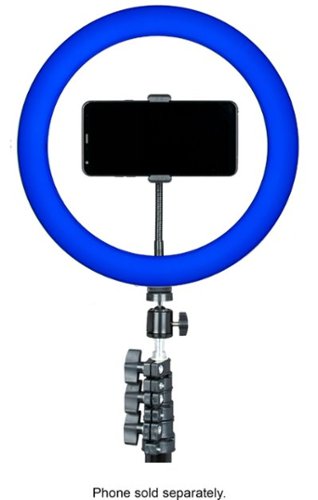 Sunpak 12 Rainbow Ring Light Vlogging Kit w/BOYA Lavalier Microphone and Bluetooth Remote for Smartphones and Cameras - Black WORLDWIDE DELIVERY