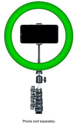 Sunpak 12 Rainbow Ring Light Vlogging Kit w/BOYA Lavalier Microphone and Bluetooth Remote for Smartphones and Cameras - Black GLOBAL SHIPPING