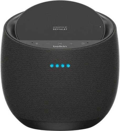 Belkin SoundForm Elite Hi-Fi Smart Speaker + Wireless Charger with Alexa, Airplay2 – Black