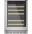 Front. GE Profile - 44-Bottle Dual Zone Wine Center - Stainless Steel.