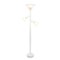 Elegant Designs - 3 Light Floor Lamp with Scalloped Glass Shades - White-Front_Standard