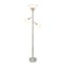 Elegant Designs - 3 Light Floor Lamp with Scalloped Glass Shades - Brushed Nickel-Front_Standard