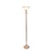 Elegant Designs - 1 Light Torchiere Floor Lamp with Marbleized White Glass Shade - Rose Gold-Front_Standard