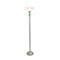 Elegant Designs - 1 Light Torchiere Floor Lamp with Marbleized White Glass Shade - Brushed Nickel-Front_Standard