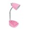 Limelights - Gooseneck Organizer Desk Lamp with iPad Tablet Stand Book Holder and USB port - Pink-Front_Standard