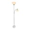 Simple Designs - Floor Lamp with Reading Light - Silver-Front_Standard