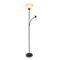 Simple Designs - Floor Lamp with Reading Light - Black-Front_Standard