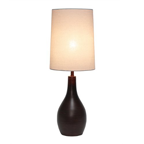 Simple Designs - 1 Light Tear Drop Table Lamp - Restoration Bronze