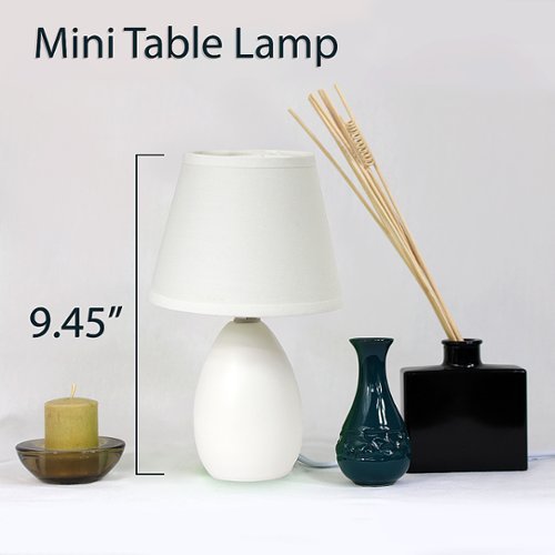 Simple Designs - Mini Egg Oval Ceramic Table Lamp 2 Pack Set-Front_Standard 