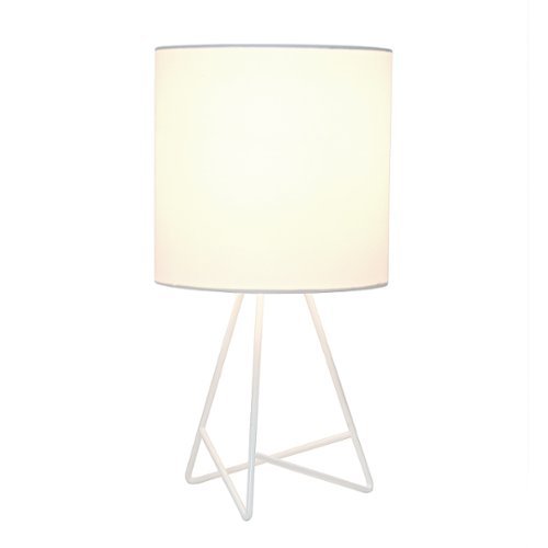 Simple Designs - Down to the Wire Table Lamp with Fabric Shade - White
