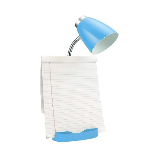 Limelights - Gooseneck Organizer Desk Lamp with iPad Tablet Stand Book Holder - Blue