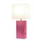 Elegant Designs - Modern Leather Table Lamp with USB and White Fabric Shade - Hot Pink-Front_Standard