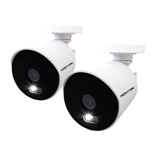 Night Owl - 1080p HD Wired Cameras with Built-In Spotlights (2-Pack) - White