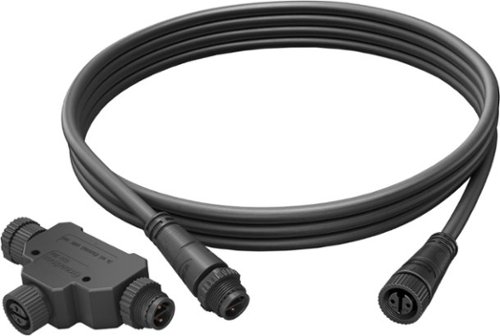Philips - Hue Outdoor T-Connector Cable - Black