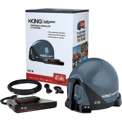 King - Tailgater Satellite Dish & Receiver - Black-Front_Standard 