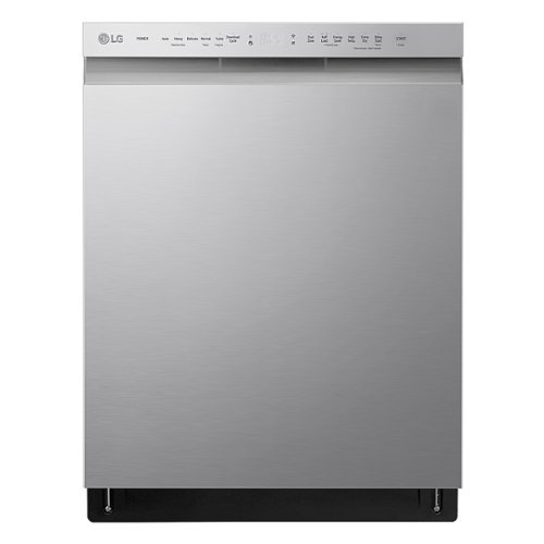 &quot;LG - 24&quot;&quot; Front Control Smart Built-In Stainless Steel Tub Dishwasher with QuadWash, and 48dba - Stainless Steel&quot;