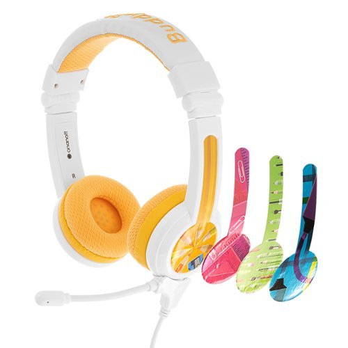 BuddyPhones - School+ Wired On-Ear Headphones - Yellow