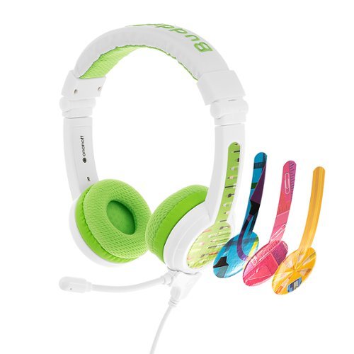 BuddyPhones - School+ Wired On-Ear Headphones - Green
