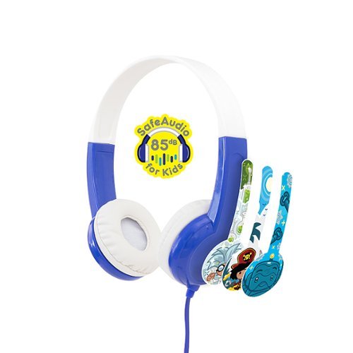 BuddyPhones - Discover Wired On-Ear Headphones - Blue