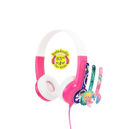 BuddyPhones - Discover Wired On-Ear Headphones - Pink