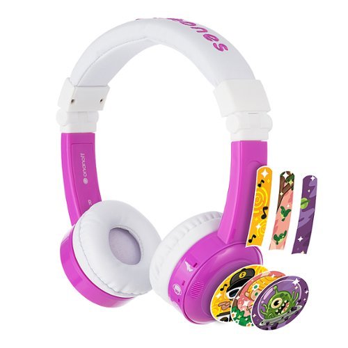 BuddyPhones - Inflight Wired On-Ear Headphones - Purple