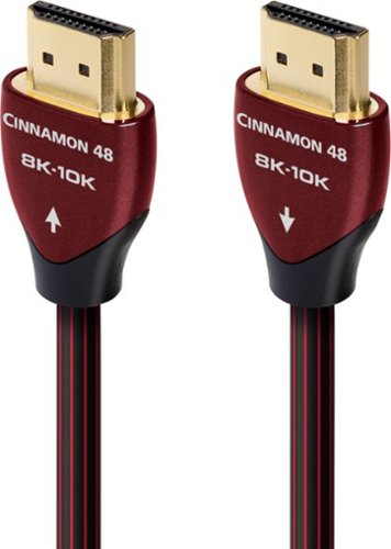 AudioQuest - Cinnamon 2.5' 4K-8K-10K 48Gbps HDMI Cable - Red/Black