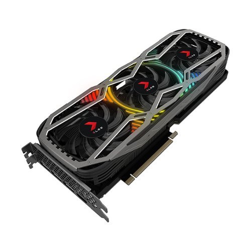 PNY - GeForce RTX 3090 24GB GDDR6X XLR8 PCI Express 4.0 Graphics Card with Triple Fan-Front_Standard 