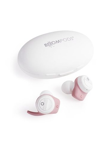Boompods - Boombuds True Wireless In-Ear Headphones - White/Pink