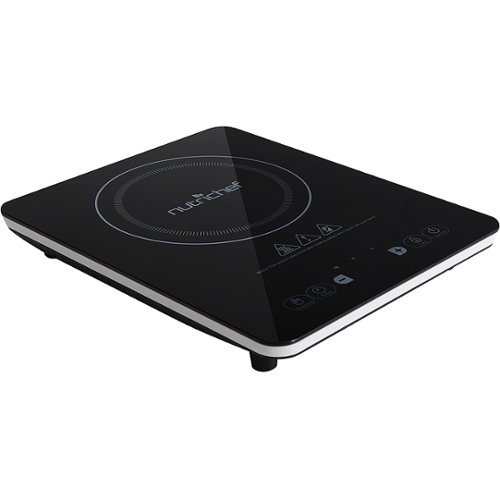 NutriChef 14.2 in Electric Cooktop - 1 Elements - Temperature Control, Non-stick, Easy Clean - Black