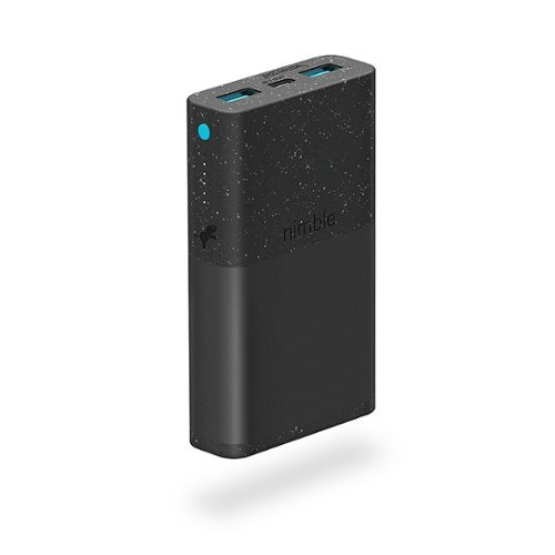 Nimble - Eco-Friendly 3-Day Portable Charger (10K mAh, 18W PD) - Black